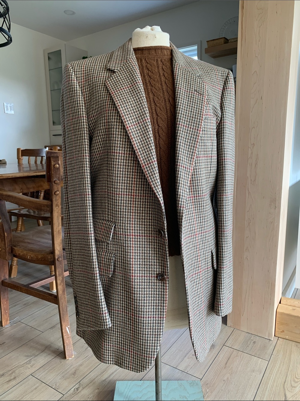 Vintage Gieves & Hawkes Houndstooth Blazer | 100% Scottish Wool | Holt Renfrew